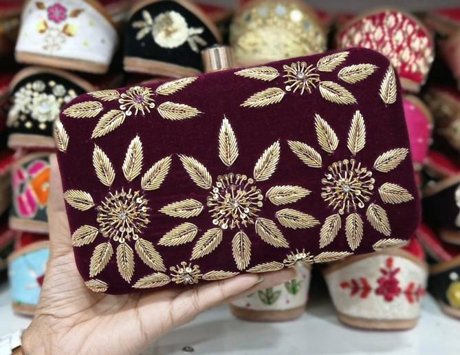Embellished Fringed Box Clutch Fancy Collection